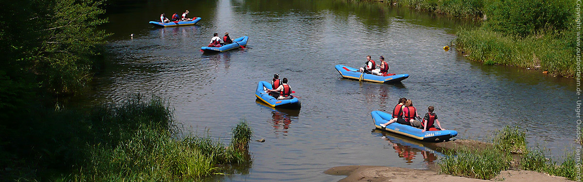 Wassersport-Informationen für die obere Mulde und deren Zuflüsse - lohnende Halbtages- und Tagestouren per Schlauchbootoder im Kajak Kanu