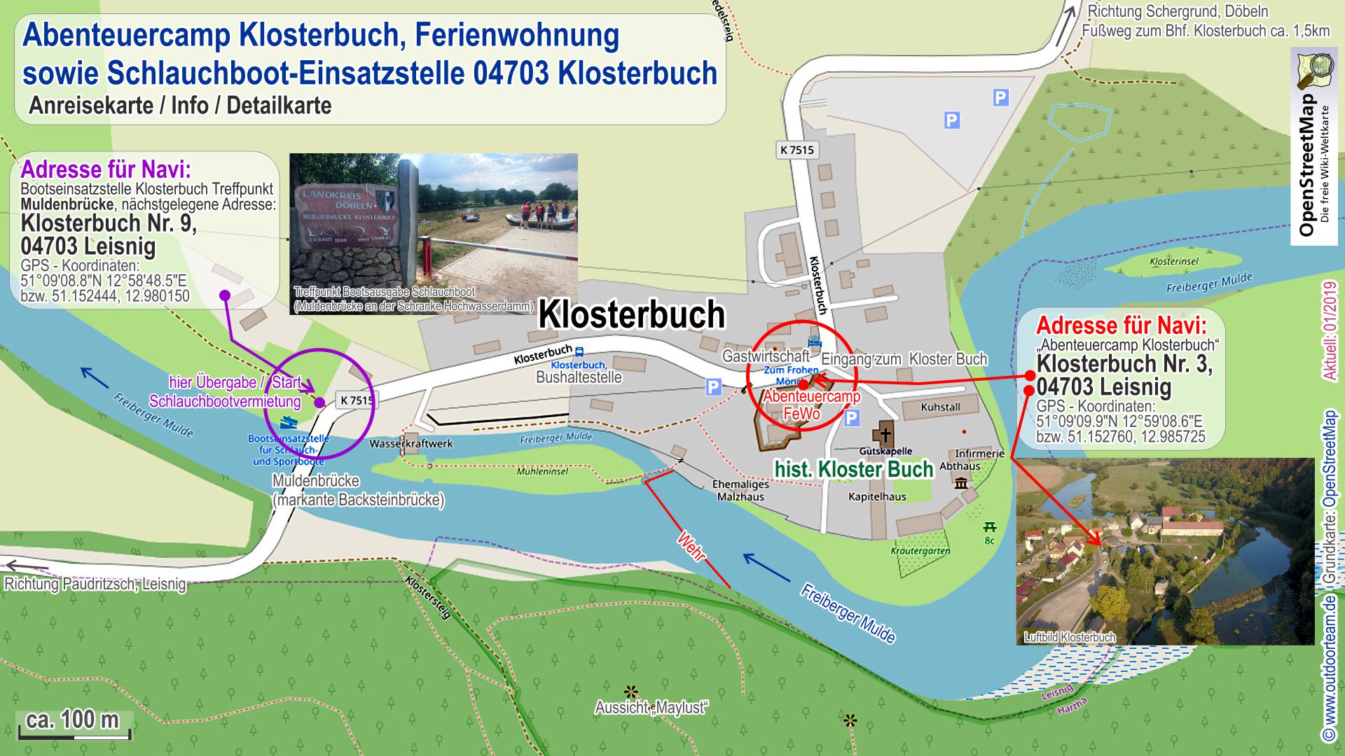 Stadtplan bzw. Detailkarte vom Ort 04703 Klosterbuch und Anreiseinfos zum Abenteuercamp Klosterbuch. (für Vergrößerung ind Bild tippen / klicken!)