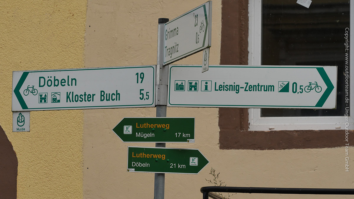 Auf dem gut markierten Muldental-Radwanderweg kann man zu Erkundungstouren direkt von der Gruppenherberge Wiesenthal starten, der Radweg führt direkt am Gruppenhaus vorüber!