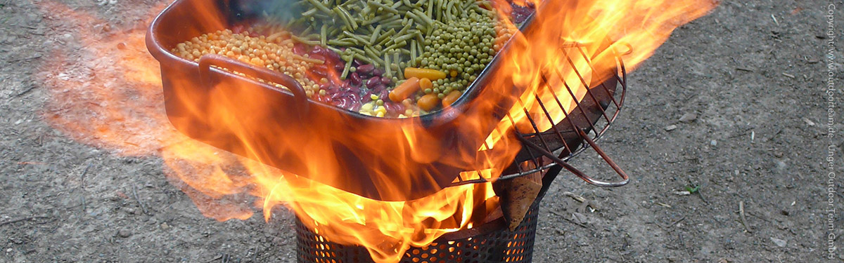 Lagerfeuerspecial und Gruppenangebot: Gemüsepfanne zum Selberzubereiten im Abenteuercamp 04703 Klosterbuch
